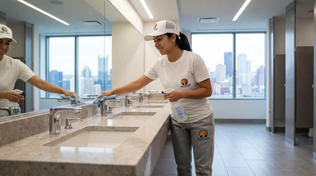 Monroeville office bathroom cleaning