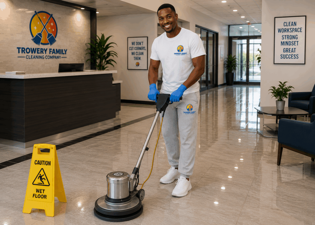 Monroeville office floor waxing