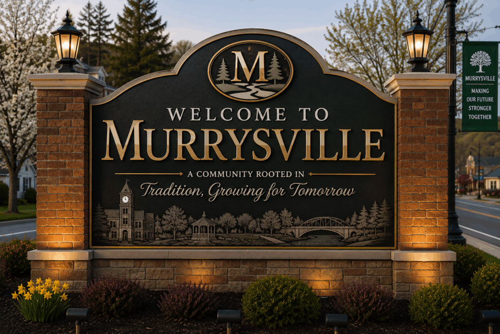welcome to murrysville sign